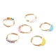 Adjustable Glass Seed Beads Finger Rings(RJEW-JR00350)-1