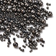 5 Bags Stainless Steel Micro Beads, Tiny Caviar Nail Beads, Nail Art Decoration Accessories, Round, Black, 0.5~3mm, 20g/bag(MRMJ-XCP0001-65C)