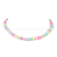Acrylic Beaded Kids Necklaces, Heart, Colorful, 15.35 inch(39cm)(NJEW-JN04708-02)