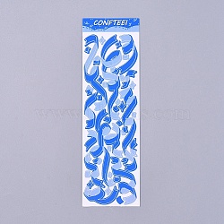 Decorative Labels Stickers, DIY Handmade Scrapbook Photo Albums, Royal Blue, 165x50x0.5mm, Pattern: 6~72mm(DIY-L037-C04)