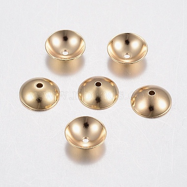 Golden Stainless Steel Bead Caps
