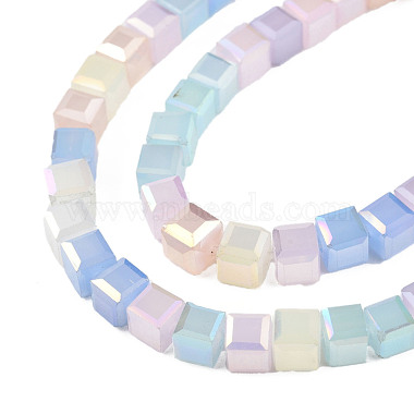 Chapelets de perles en verre transparent électrolytique(EGLA-N002-41-05)-3
