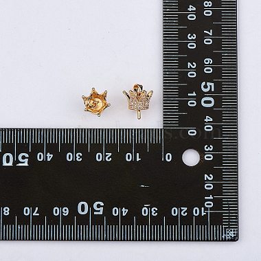 10 pendentifs en laiton avec micro pavé de zircone cubique(FIND-SZ0005-91)-8