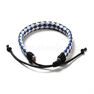 PU Imitation Leather Braided Cord Bracelets for Women(BJEW-M290-01G)-2