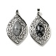 Natural Snowflake Obsidian Pendants(G-Q158-02A)-1