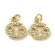 Rack Plating Brass Micro Pave Cubic Zirconia Pendants(KK-K386-02J-G)-1