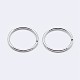 Rhodium Plated 925 Sterling Silver Open Jump Rings(STER-F036-02P-0.8x4mm)-2
