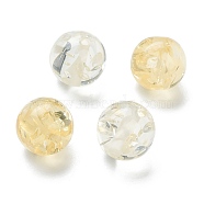 (Defective Closeout Sale: Yellowing), Resin Beads, Imitation Amber, Round, Light Yellow, 16mm, Hole: 2mm(RESI-XCP0002-03B)