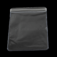 Rectangle PVC Zip Lock Bags, Resealable Packaging Bags, Self Seal Bag, Light Blue, 13x9cm, Unilateral Thickness: 4.5 Mil(0.115mm)(OPP-R005-9x13)