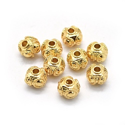 Brass Beads, Rondelle, Real 18K Gold Plated, 7x5mm, Hole: 1.8mm(KK-L184-74G)