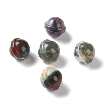 Natural Indian Agate Display Decorations, Gemstone Figurine, Planet, 20x18mm