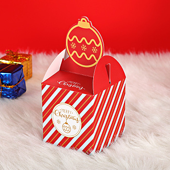 Christmas Theme Candy Gift Boxes, Packaging Boxes, For Xmas Presents Sweets Christmas Festival Party, Red, 18x8.5x8.5cm