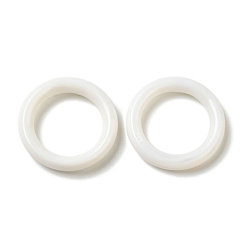 Natural White Shell Linking Ring, Ring, WhiteSmoke, 20x3.5mm, Inner Diameter: 13.5mm
