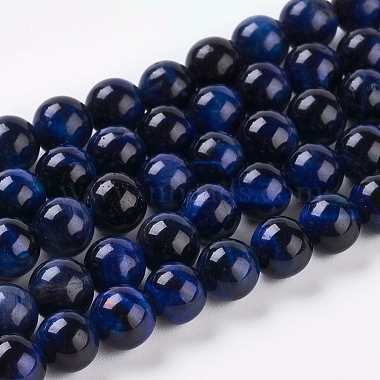 6mm MidnightBlue Round Tiger Eye Beads