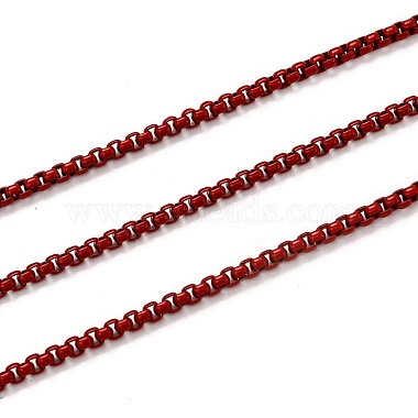 Dark Red Brass Box Chains Chain