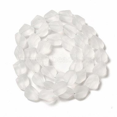Transparent Frosted Glass Beads Strands(FGLA-S001-02F)-4