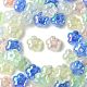 50pcs perles acryliques irisées arc-en-ciel plaquées UV(PACR-CJ0001-27)-2