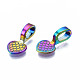 Rainbow Color Alloy Glue-on Flat Pad Bails for Pendant Making(PALLOY-N163-098-NR)-4