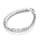 304 Stainless Steel Curb Chain Bracelets(BJEW-L636-02C-P)-1