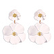 Flower Baking Paint Alloy Dangle Stud Earrings(FS-WG1427E-05)-1