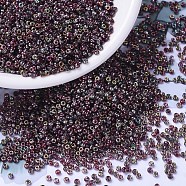 MIYUKI Round Rocailles Beads, Japanese Seed Beads, 11/0, (RR4573) Magic Wine, 2x1.3mm, Hole: 0.8mm, about 50000pcs/pound(SEED-G007-RR4573)