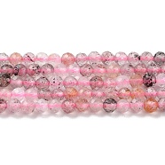 Natural Strawberry Quartz Beads Strands, Faceted, Round, 2~2.5mm, Hole: 0.5mm, about 161~162pcs/strand, 14.96 inch(38cm)(G-C003-01A)