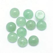Natural Green Aventurine Cabochons, Half Round, 6x3~3.5mm(G-P393-R15-6mm)