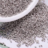 MIYUKI Delica Beads, Cylinder, Japanese Seed Beads, 11/0, (DB0417) Galvanized Dusty Mauve, 1.3x1.6mm, Hole: 0.8mm, about 2000pcs/10g(X-SEED-J020-DB0417)