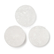 Natural Quartz Crystal Cabochons, Rock Crystal, Flat Round, 25x7~10.5mm(G-K338-39E-03)