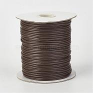 Eco-Friendly Korean Waxed Polyester Cord, Coconut Brown, 3mm, about 41.01~41.56 Yards(37.5~38m)/Roll(YC-P002-3mm-1178)