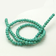 Synthetical Turquoise Beads Strands, Dyed, Round, 4~5mm, Hole: 0.8mm(TURQ-GSR4mm129)