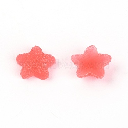 Resin Cabochons Accessories, Imitation Berry Candy, Star, Red, 17x18x6mm(RESI-TAC0007-13A)