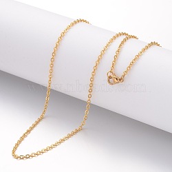 Ion Plating(IP) 304 Stainless Steel Necklace, Cable Chains, with Lobster Clasps, Golden, 23.6 inch(600mm), 2mm(X-MAK-K004-07G)