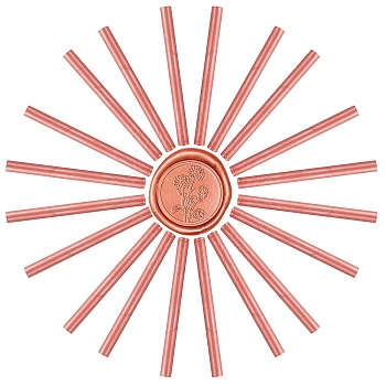 Sealing Wax Sticks, for Retro Vintage Wax Seal Stamp, Dark Salmon, 135x11mm