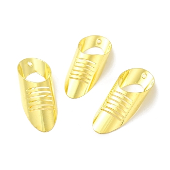 Rack Plating Brass Pendants, Golden, 29x10x6mm, Hole: 1mm
