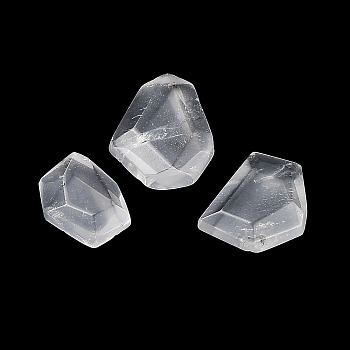 Natural Quartz Crystal Beads, Rock Crystal Beads, No Hole/Undrilled, Faceted, Nuggets, 20.5~27.5x13~21x6~7mm