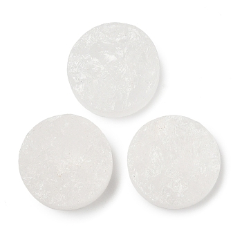 Natural Quartz Crystal Cabochons, Rock Crystal, Flat Round, 25x7~10.5mm