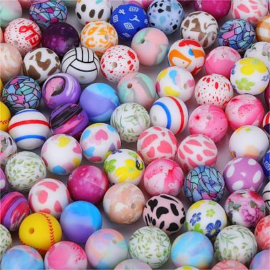 Printed Round Silicone Focal Beads(SI-JX0056A-213)-4