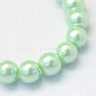 Baking Painted Pearlized Glass Pearl Round Bead Strands(HY-Q003-6mm-04)-2