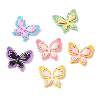Two Tone Printed Opaque Resin Cabochons(RE-CBABBBE-04)-1