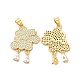 Rack Plating Brass Micro Pave Cubic Zirconia Pendants(KK-B068-06G)-2