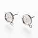 304 Stainless Steel Stud Earring Settings(STAS-L195-03P)-1