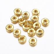 Tibetan Style Spacer Beads, Lead Free & Cadmium Free, Donut, Golden, 6x2mm, Hole: 2.5mm(X-LF0842Y-G)