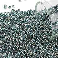 TOHO Round Seed Beads, Japanese Seed Beads, (512) Galvanized Blue Haze, 11/0, 2.2mm, Hole: 0.8mm, about 5555pcs/50g(SEED-XTR11-0512)