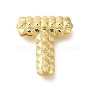 Rack Plating, Brass Pendants, Cadmium Free & Lead Free, Letter A~Z Charms, Letter T, 21x19.5x6.5mm, Hole: 2.5x3mm(KK-I722-02G-T)