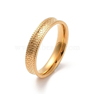 304 Stainless Steel Finger Ring, Real 18K Gold Plated, 4mm,US Size 7(17.3mm)(RJEW-C071-13G)