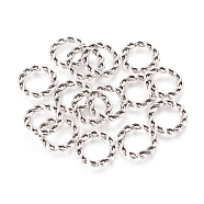Alloy Linking Rings, Tibetan Style,  Cadmium Free & Nickel Free & Lead Free, Antique Silver, 15x2mm, about 1390pcs/1000g(TIBE-4949-AS-NR)