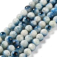 Natural Blue Ice Glacierite Stone Beads Strands, Round, 8~8.5mm, Hole: 0.9mm, about 46~47pcs/strand, 15.16 inch(38.5cm)(G-G078-A01-02)