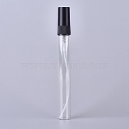 10ml Mini Refillable Glass Spray Bottles, with Plastic Fine Mist Sprayer & Dust Cap, for Perfume, Essential Oil, Clear, 11.8x1.4cm, Capacity: 10ml(0.34 fl. oz)(MRMJ-WH0059-79A)