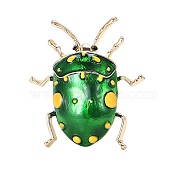 Cute Larva Brooch, Alloy Enamel Pins Original Clothing Accessories Collar Pin Chest Flower, Green, 35x31mm(PW-WG19AE5-01)